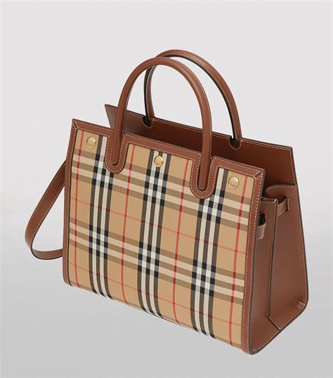 burberry small banner vintage check bag vintage check|Burberry small vintage check bag.